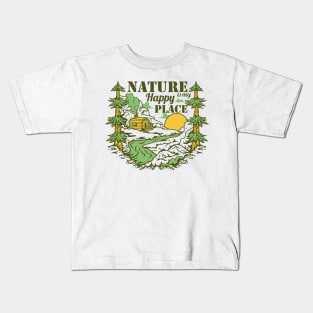 Nature is My Happy Place Kids T-Shirt